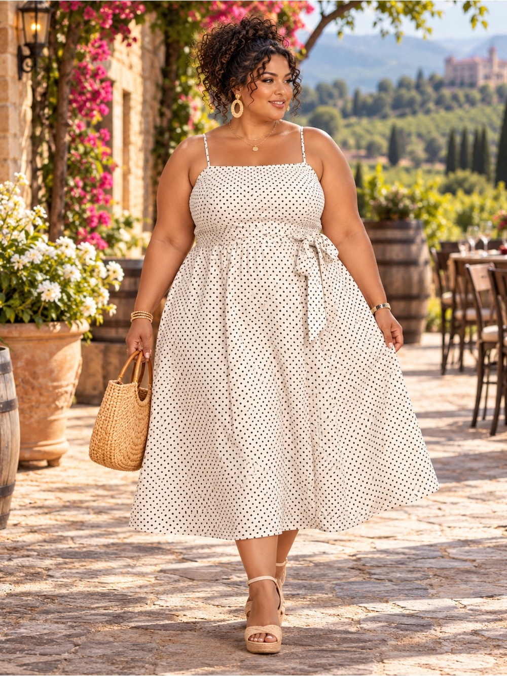 NWT Kate Spade Polka Dot Midi Sundress Size 1X